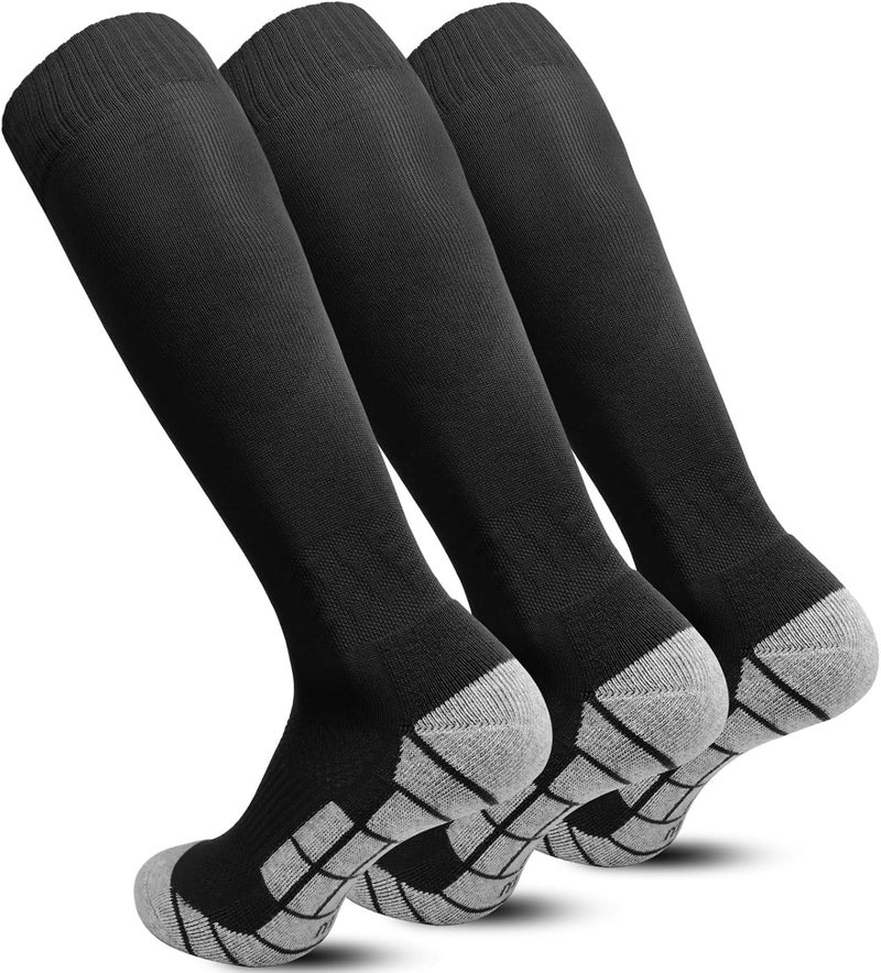 Tphon Soccer Socks, Team Sport Football Basketball Socks for Adult Kids Children, 1/3 Pairs Knee High Athletic Socks - Image 1